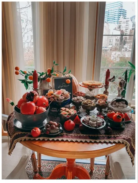  عکس سفره شب یلدا سنتی