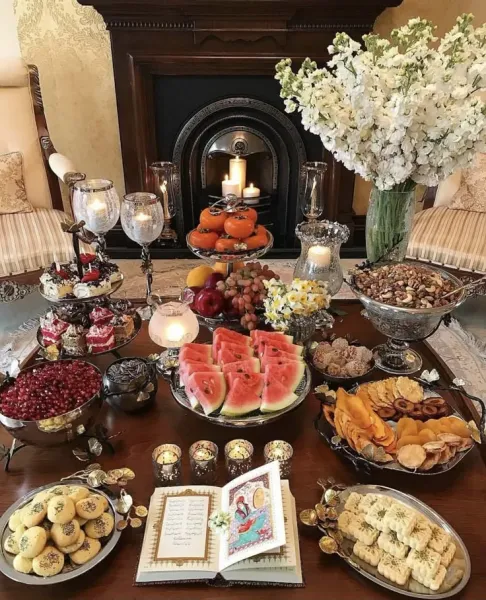  عکس سفره شب یلدا سنتی