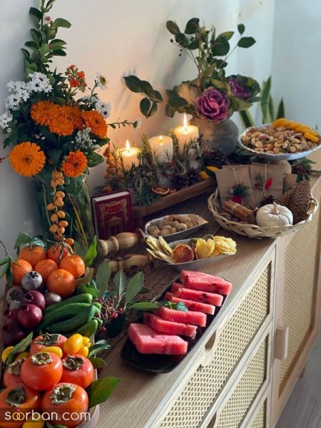  عکس تزیین شب یلدا سنتی