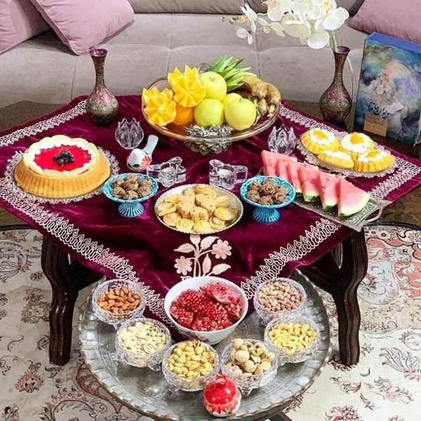  عکس یلدای لاکچری میز پذیرایی