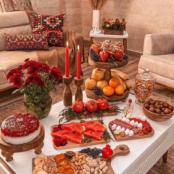  عکس یلدای لاکچری میز پذیرایی