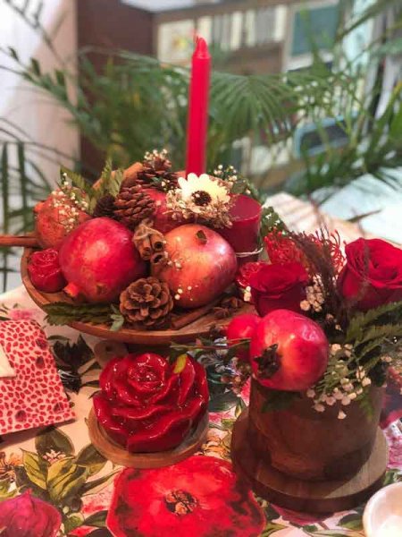  عکس میز یلدایی عروس