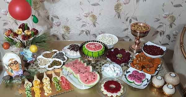  عکس میز یلدایی عروس