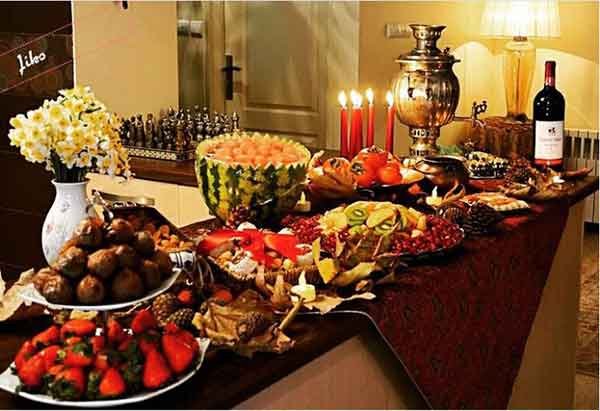  عکس میز یلدایی عروس