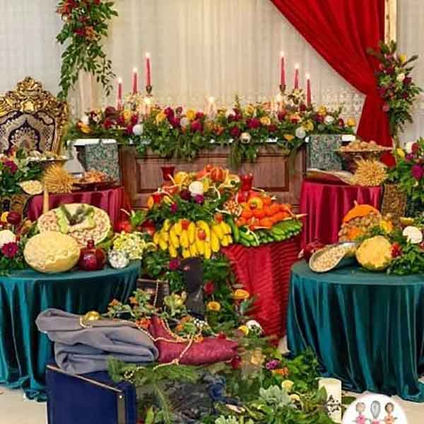  عکس میز یلدایی عروس