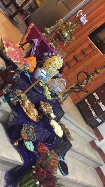  عکس میز یلدایی عروس