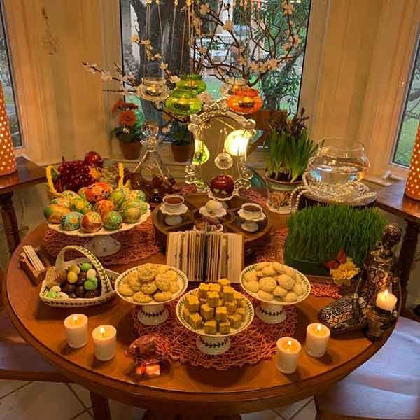  عکس میز یلدایی عروس