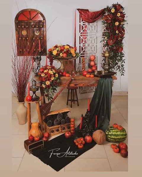  عکس میز یلدایی عروس