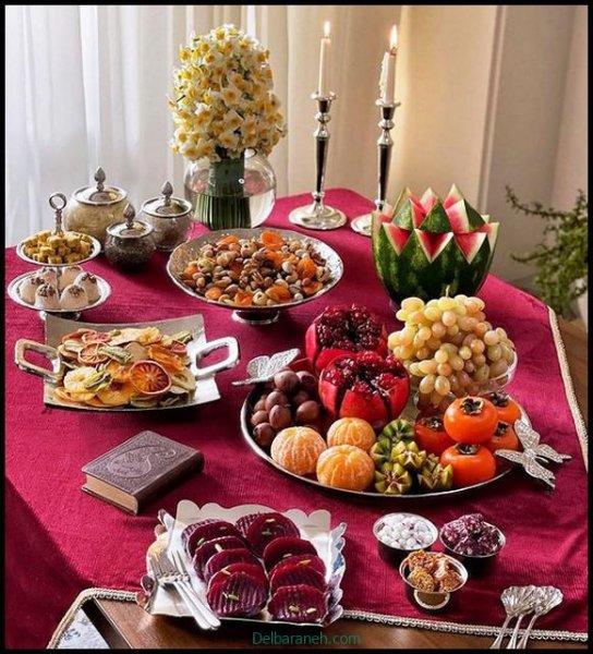  عکس چیدمان میز یلدا