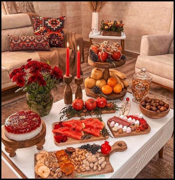  عکس چیدمان میز یلدا