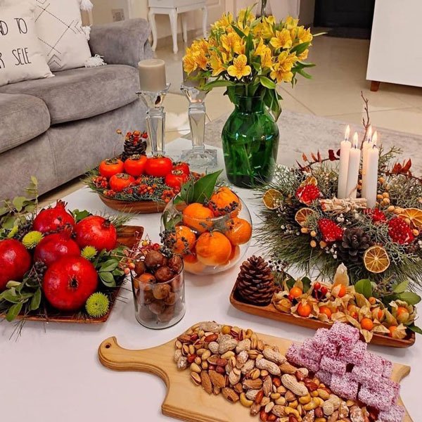  عکس میز شب یلدا لاکچری