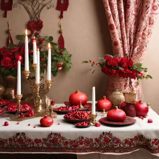  عکس میز شب یلدا عروس