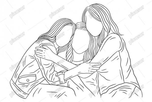 عکس مینیمال مادر دختری