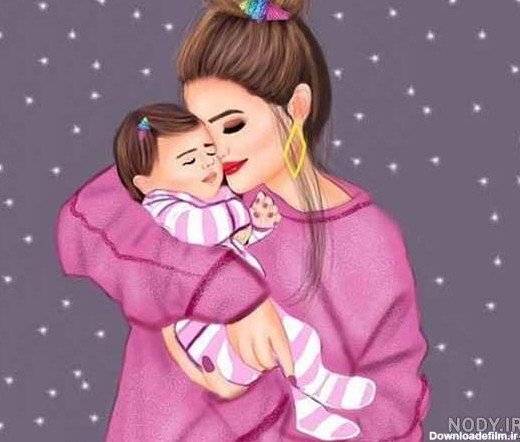  عکس مینیمال مادر دختری