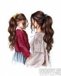  عکس مینیمال مادر دختری