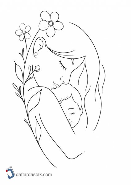 عکس روز مادر هنری مینیمال