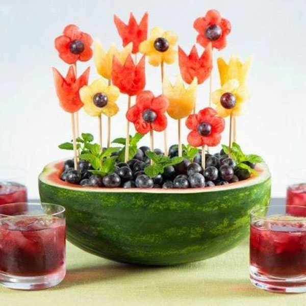  عکس تزیین هندوانه یلدا