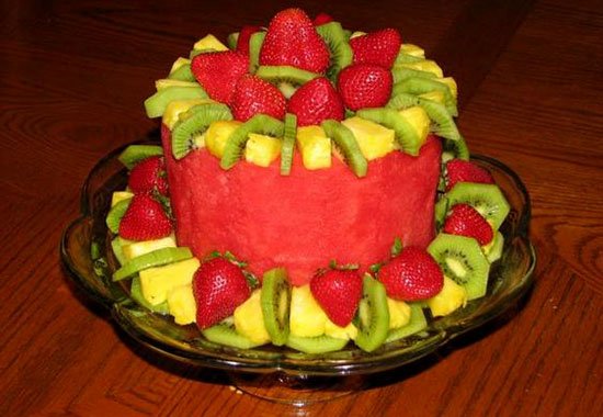 عکس هندوانه تزیین شده شب یلدا