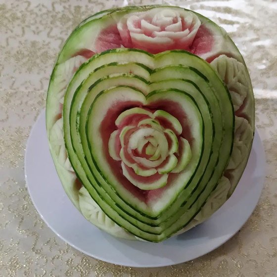  عکس هندوانه تزیین شده شب یلدا