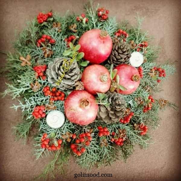  تزیین انار شب یلدا