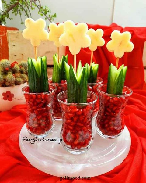  تزیین انار شب یلدا