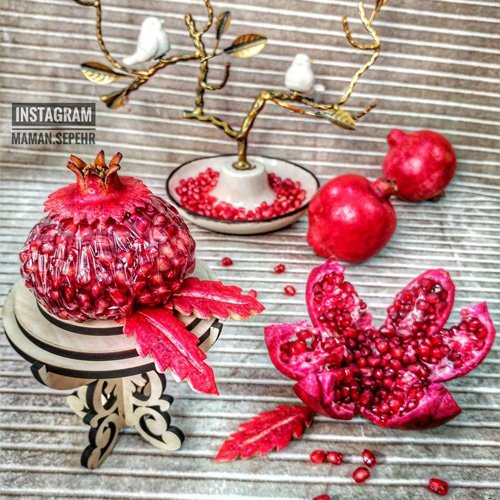  انار تزیین شده برای شب یلدا