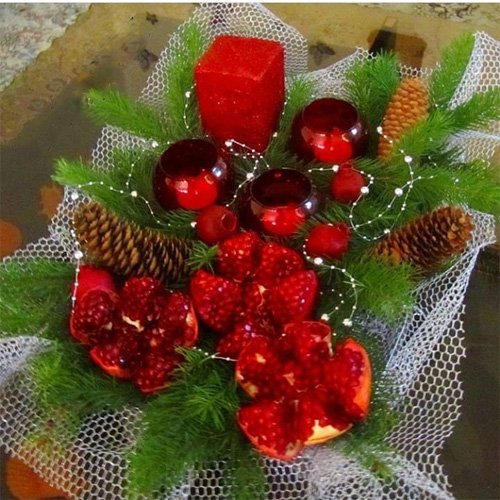  انار تزیین شده برای شب یلدا