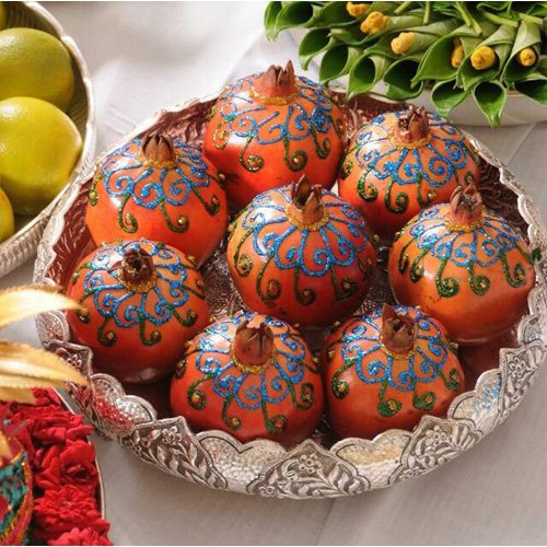  انار تزیین شده برای شب یلدا