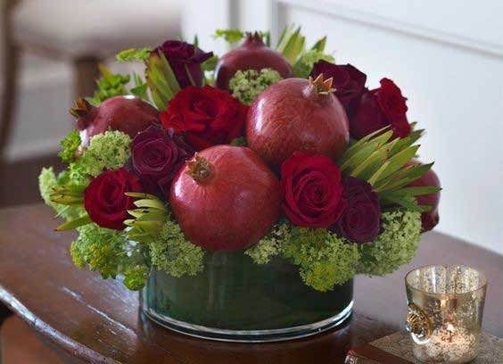  انار تزیین شده برای شب یلدا