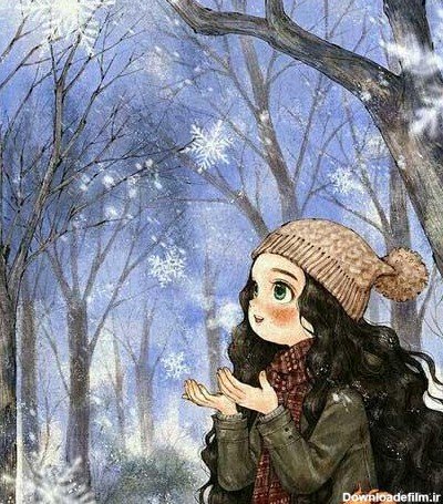  عکس دختر زمستانی فانتزی