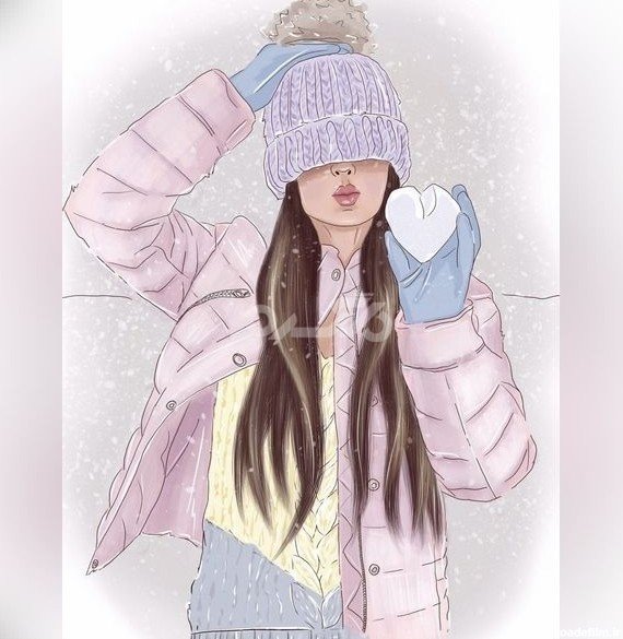  عکس دختر زمستانی فانتزی