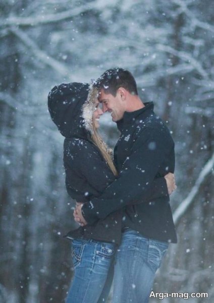  پروفایل برفی عاشقانه