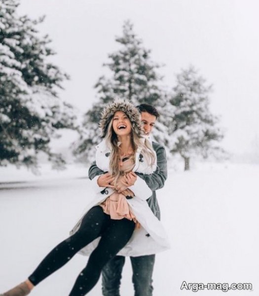 پروفایل برفی عاشقانه
