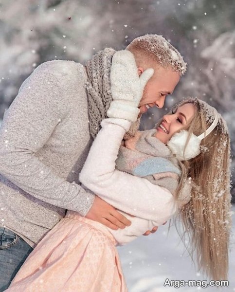  پروفایل برفی عاشقانه