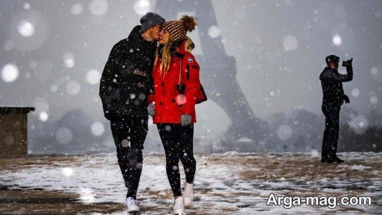  پروفایل برفی عاشقانه