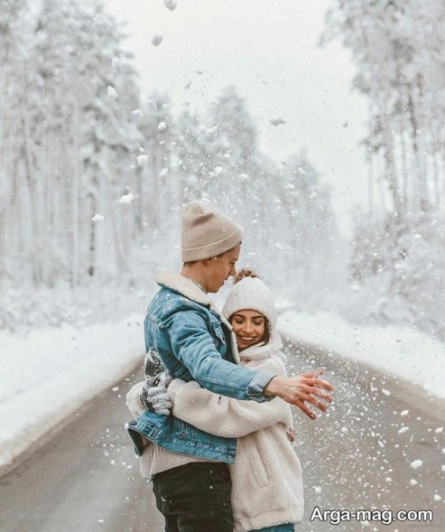  پروفایل برفی عاشقانه