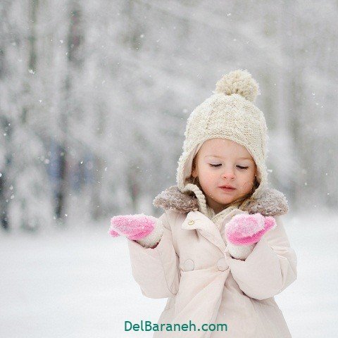  عکس دخـتر ایرانی در برف برای پروفایـل