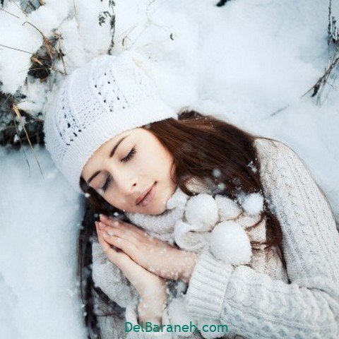  عکس دخـتر ایرانی در برف برای پروفایـل