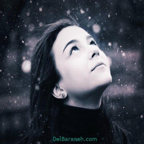  عکس دخـتر ایرانی در برف برای پروفایـل