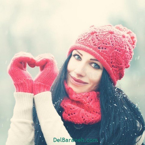  عکس دخـتر ایرانی در برف برای پروفایـل