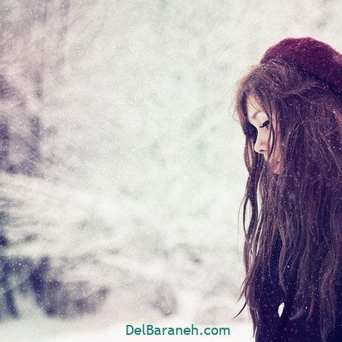  عکس دخـتر ایرانی در برف برای پروفایـل