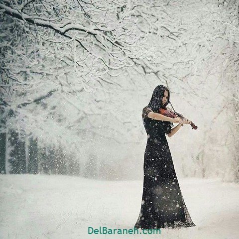  عکس دخـتر ایرانی در برف برای پروفایـل