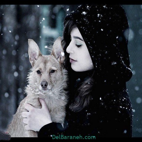  عکس دخـتر ایرانی در برف برای پروفایـل
