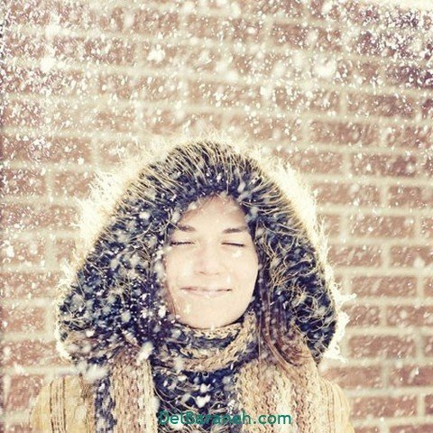  عکس دخـتر ایرانی در برف برای پروفایـل