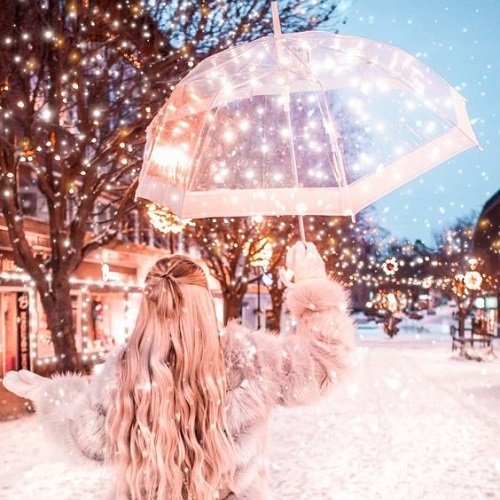  عکس دخـتر در روز برفی