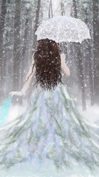  عکس دخـتر زیر برف برای پروفایـل