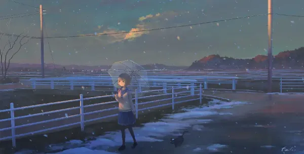  عکس دخـتر زیر برف برای پروفایـل