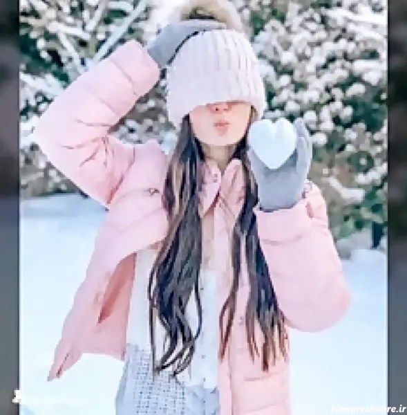 عکس دخـتر در برف زیبا