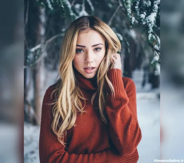  عکس دخـتر در برف زیبا