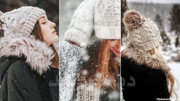  عکس دخـتر در برف زیبا